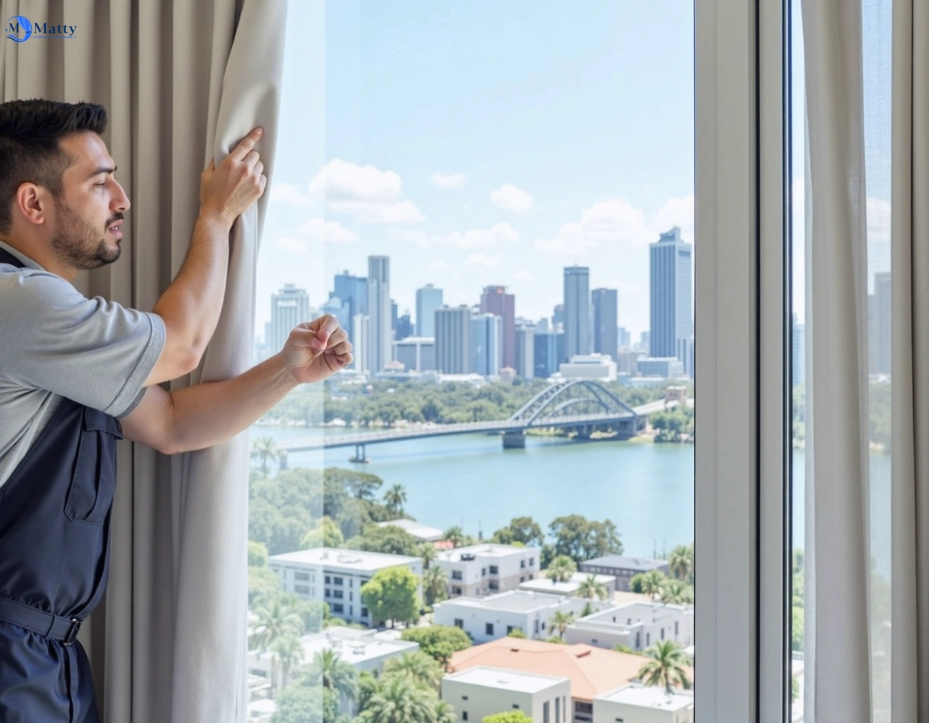 Professional curtain steam cleaning service whalan-nsw QLD by Matty Curtain Cleaning